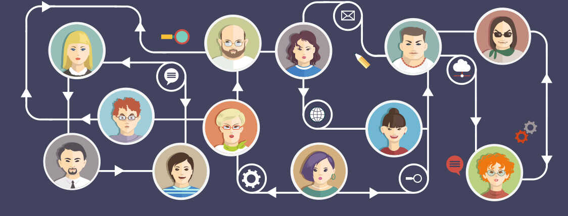 Graphic depicting how a business is grown through referrals and personal connections